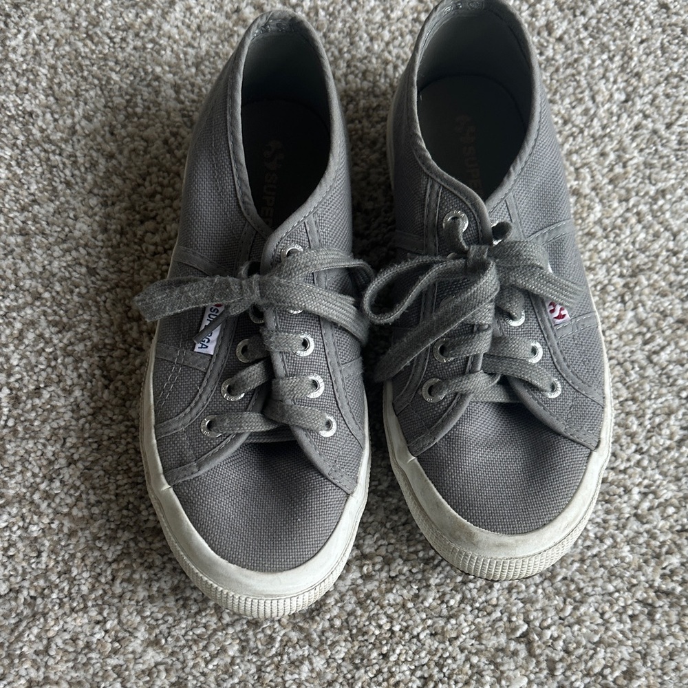 Superga Classic Gray Canvas Sneakers